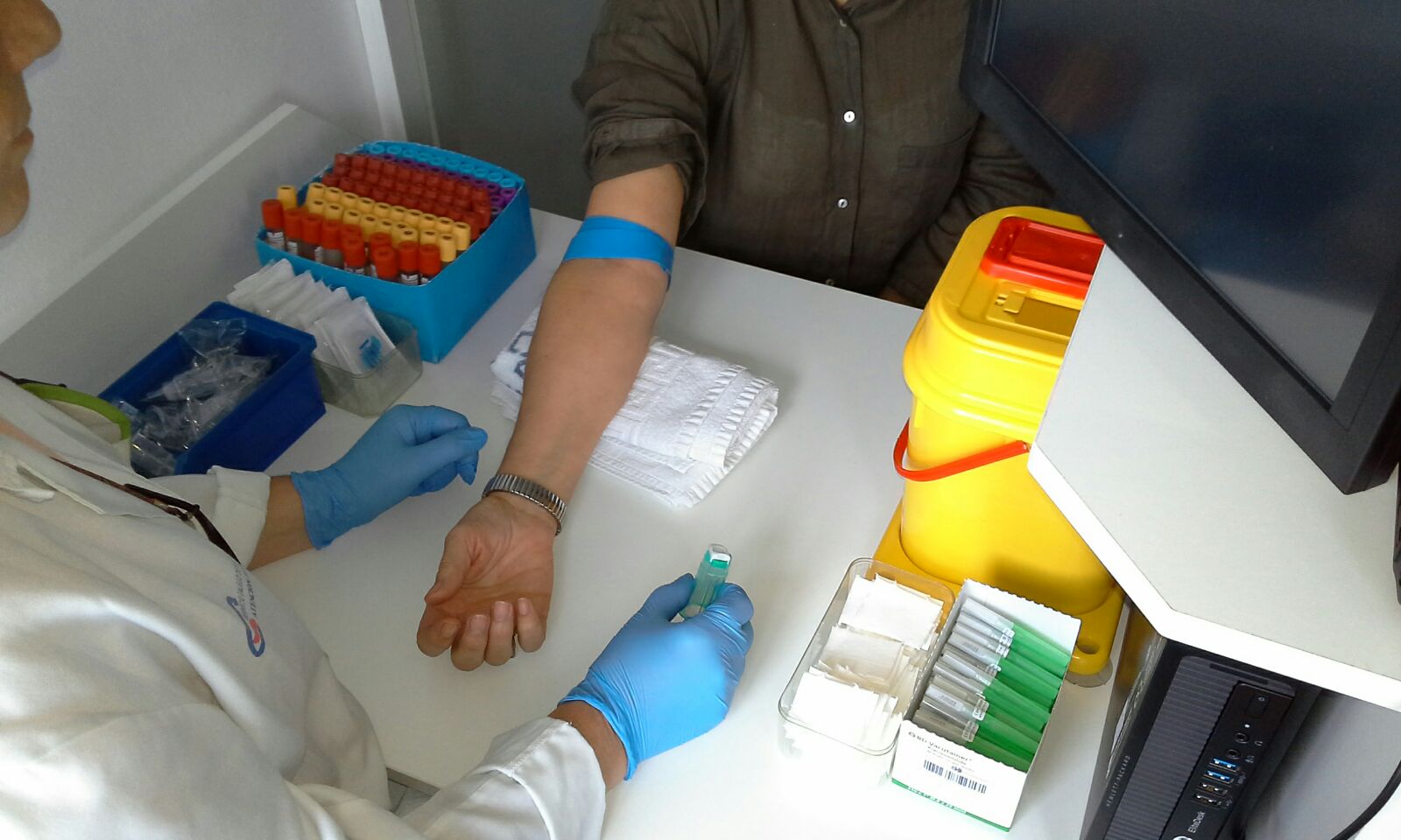 Punto de extracción de sangre en atención primaria