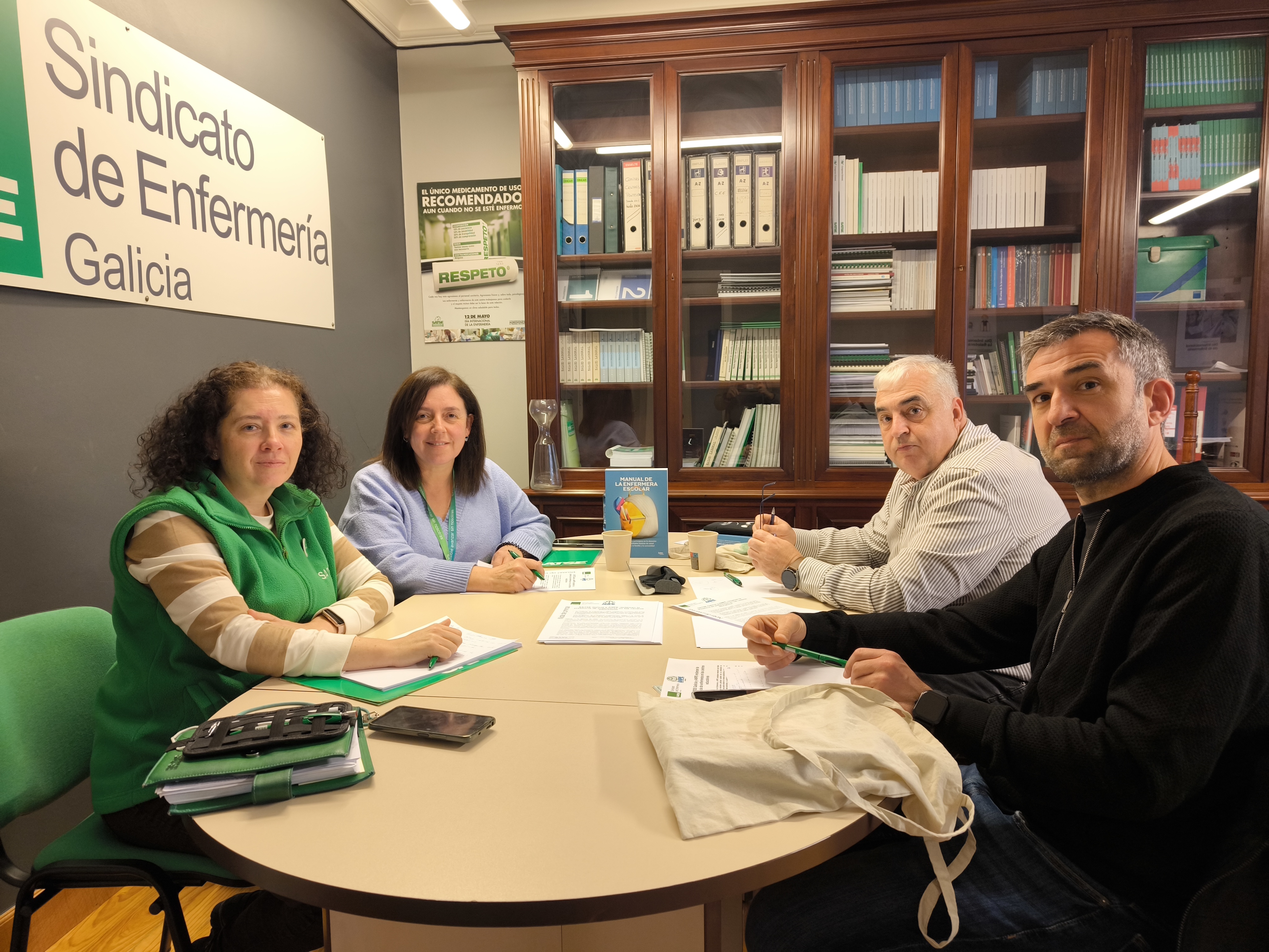 Reunión entre SATSE Galicia y Anpe Galicia para tratar el tema de la Enfermera Escolar.